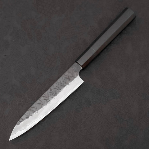 Petty SG-2 Kurouchi Tsuchime Buffalo Ebony Handle 150mm-[Musashi]-[Japanese-Kitchen-Knives]