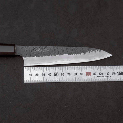 Petty SG-2 Kurouchi Tsuchime Buffalo Ebony Handle 150mm-[Musashi]-[Japanese-Kitchen-Knives]