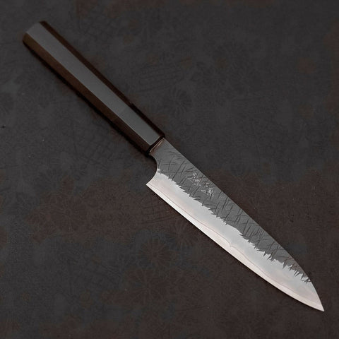 Petty SG-2 Kurouchi Tsuchime Buffalo Ebony Handle 150mm-[Musashi]-[Japanese-Kitchen-Knives]