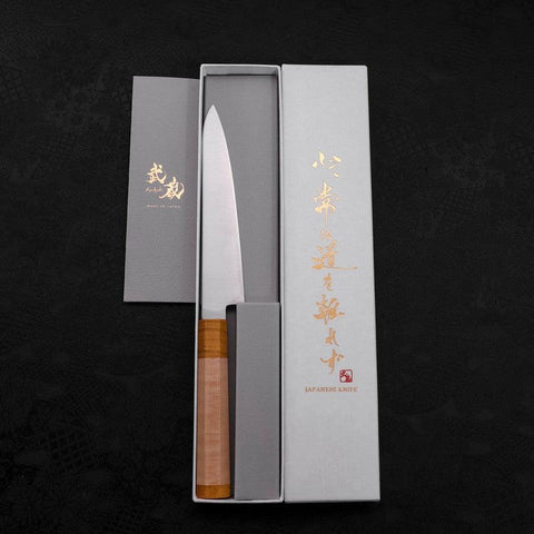 Petty SG-2 Polished Maple Yellow Handle 150mm-[Musashi]-[Japanese-Kitchen-Knives]