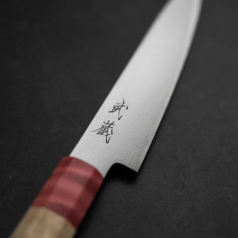 Petty SG-2 Polished Red Maple Handle 120mm-[Musashi]-[Japanese-Kitchen-Knives]