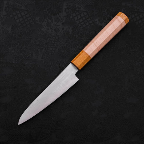 Petty SG-2 Polished Yellow Maple Handle 120mm-[Musashi]-[Japanese-Kitchen-Knives]