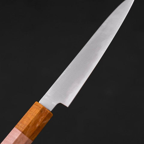 Petty SG-2 Polished Yellow Maple Handle 120mm-[Musashi]-[Japanese-Kitchen-Knives]