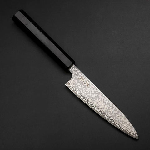 Petty SLD Black Damascus Ebony Handle 130mm (5.1”)-[Musashi]-[Japanese-Kitchen-Knives]