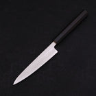 Petty SLD Wave Nickel Damascus Buffalo Ebony Handle 135mm-[Musashi]-[Japanese-Kitchen-Knives]