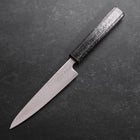 Petty SLD Wave Nickel Damascus Silver Pattern Urushi Handle 135mm-[Musashi]-[Japanese-Kitchen-Knives]