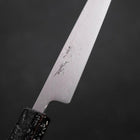 Petty SLD Wave Nickel Damascus Silver Pattern Urushi Handle 135mm-[Musashi]-[Japanese-Kitchen-Knives]