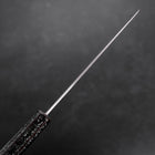 Petty SLD Wave Nickel Damascus Silver Pattern Urushi Handle 135mm-[Musashi]-[Japanese-Kitchen-Knives]