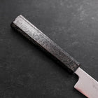 Petty SLD Wave Nickel Damascus Silver Pattern Urushi Handle 135mm-[Musashi]-[Japanese-Kitchen-Knives]