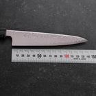Petty SLD Wave Nickel Damascus Silver Pattern Urushi Handle 135mm-[Musashi]-[Japanese-Kitchen-Knives]