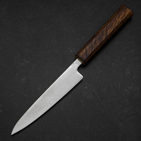 Petty SLD Wave Nickel Damascus Sumi Urushi Handle 135mm-[Musashi]-[Japanese-Kitchen-Knives]