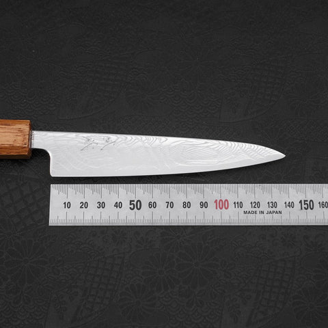 Petty SLD Wave Nickel Damascus Yaki Urushi Handle 135mm-[Musashi]-[Japanese-Kitchen-Knives]