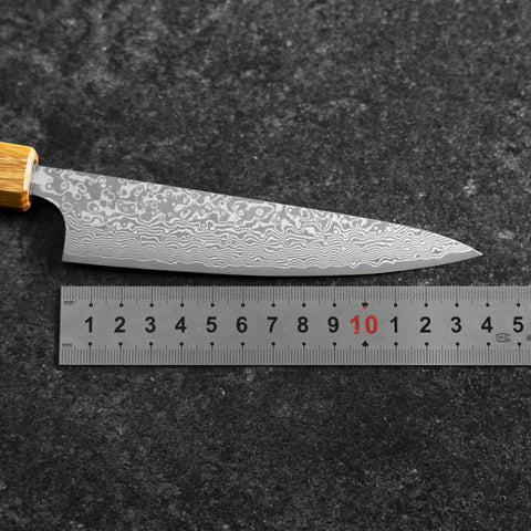 Petty SPG-Strix Damascus Shitan Handle 135mm (5.3”)-[Musashi]-[Japanese-Kitchen-Knives]