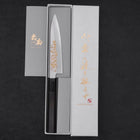 Petty Silver Steel #3 Kasumi Chokin Sakura Buffalo Ebony Handle 140mm-[Musashi]-[Japanese-Kitchen-Knives]