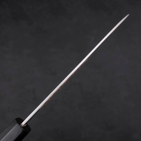 Petty Silver Steel #3 Kasumi Chokin Sakura Buffalo Ebony Handle 140mm-[Musashi]-[Japanese-Kitchen-Knives]