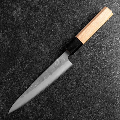 Petty Silver Steel #3 Nashiji Buffalo Cherry Handle 150mm-[Musashi]-[Japanese-Kitchen-Knives]