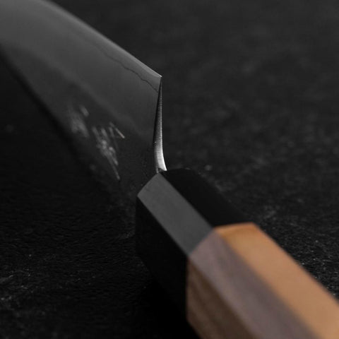 Petty Silver Steel #3 Nashiji Buffalo Cherry Handle 150mm-[Musashi]-[Japanese-Kitchen-Knives]
