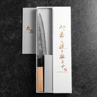 Petty Silver Steel #3 Nashiji Buffalo Cherry Handle 150mm-[Musashi]-[Japanese-Kitchen-Knives]