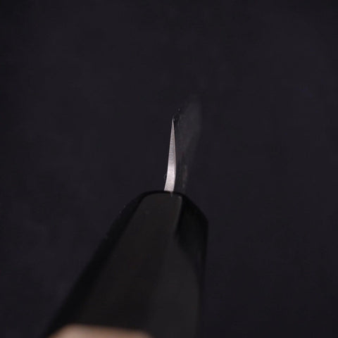 Petty Silver Steel #3 Nashiji Buffalo Magnolia Handle 80mm-[Musashi]-[Japanese-Kitchen-Knives]