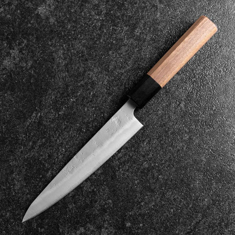 Petty Silver Steel #3 Nashiji Buffalo Walnut Handle 150mm-[Musashi]-[Japanese-Kitchen-Knives]