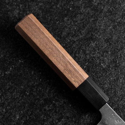 Petty Silver Steel #3 Nashiji Buffalo Walnut Handle 150mm-[Musashi]-[Japanese-Kitchen-Knives]