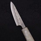 Petty Silver Steel #3 Nashiji Ocean White Handle 80mm-[Musashi]-[Japanese-Kitchen-Knives]