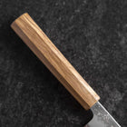 Petty Silver Steel #3 Nashiji Olive Handle 130mm-[Musashi]-[Japanese-Kitchen-Knives]
