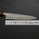 Petty Silver Steel #3 Nashiji Sumi Urushi Handle 150mm-[Musashi]-[Japanese-Kitchen-Knives]
