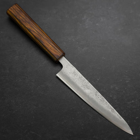 Petty Silver Steel #3 Nashiji Sumi Urushi Handle 150mm-[Musashi]-[Japanese-Kitchen-Knives]