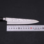 Petty Silver Steel #3 Nashiji Western Black Handle 135mm-[Musashi]-[Japanese-Kitchen-Knives]
