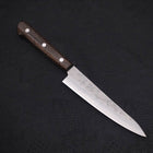 Petty Silver Steel #3 Nashiji Western Brown Handle 135mm-[Musashi]-[Japanese-Kitchen-Knives]