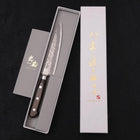 Petty Silver Steel #3 Nashiji Western Handle 135mm-[Musashi]-[Japanese-Kitchen-Knives]