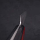 Petty Silver Steel #3 Nashiji Western Red Handle 135mm-[Musashi]-[Japanese-Kitchen-Knives]