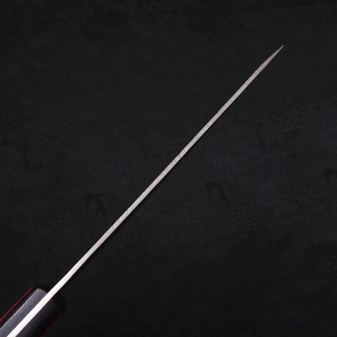 Petty Silver Steel #3 Nashiji Western Red Handle 135mm-[Musashi]-[Japanese-Kitchen-Knives]