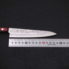 Petty Silver Steel #3 Nashiji Western Red Handle 135mm-[Musashi]-[Japanese-Kitchen-Knives]