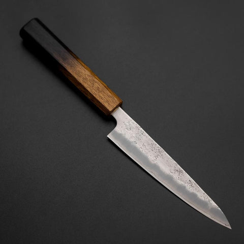 Petty Silver Steel #3 Nashiji Yaki Urushi Handle 135mm-[Musashi]-[Japanese-Kitchen-Knives]