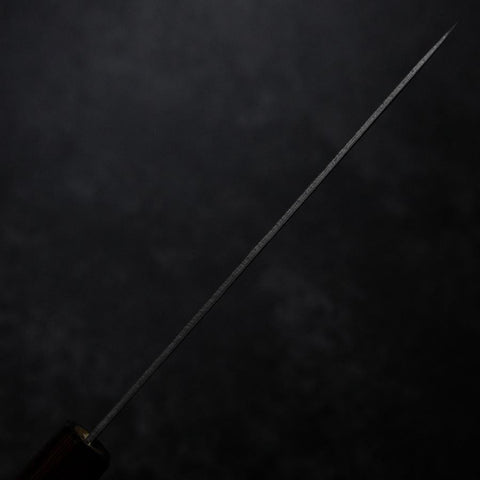 Petty Silver Steel #3 Nashiji Zelkova Handle 135mm (5.3”)-[Musashi]-[Japanese-Kitchen-Knives]