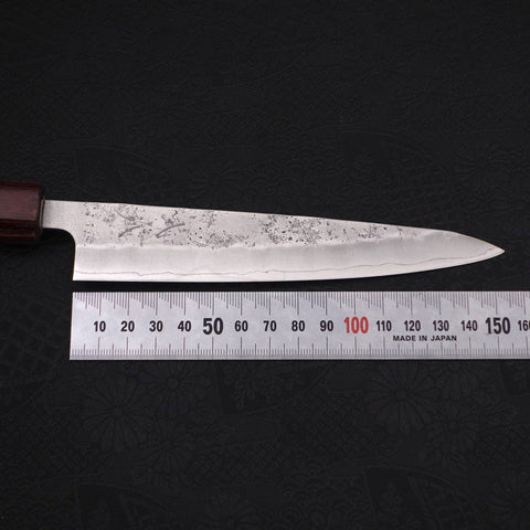 Petty Silver Steel #3 Nashiji Zelkova Handle 140mm-[Musashi]-[Japanese-Kitchen-Knives]