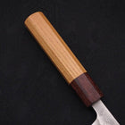 Petty Silver Steel #3 Nashiji Zelkova Handle 80mm-[Musashi]-[Japanese-Kitchen-Knives]
