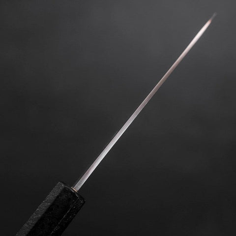 Petty Silver Steel #3 Polished Black Ishime Urushi Handle 110mm-[Musashi]-[Japanese-Kitchen-Knives]