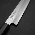 Petty Silver Steel #3 Polished Buffalo Ebony Handle 140mm (5.5”)-[Musashi]-[Japanese-Kitchen-Knives]