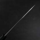Petty Silver Steel #3 Polished Buffalo Ebony Handle 140mm (5.5”)-[Musashi]-[Japanese-Kitchen-Knives]