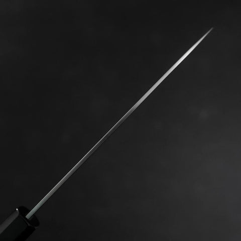 Petty Silver Steel #3 Polished Buffalo Ebony Handle 140mm (5.5”)-[Musashi]-[Japanese-Kitchen-Knives]