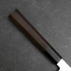 Petty Silver Steel #3 Polished Buffalo Ebony Handle 140mm (5.5”)-[Musashi]-[Japanese-Kitchen-Knives]
