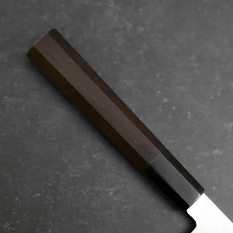 Petty Silver Steel #3 Polished Buffalo Ebony Handle 140mm (5.5”)-[Musashi]-[Japanese-Kitchen-Knives]