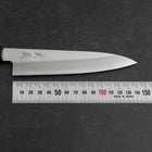 Petty Silver Steel #3 Polished Buffalo Ebony Handle 140mm (5.5”)-[Musashi]-[Japanese-Kitchen-Knives]