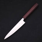 Petty Silver Steel #3 Polished Purple Urushi Handle 135mm-[Musashi]-[Japanese-Kitchen-Knives]