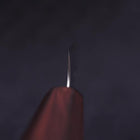 Petty Silver Steel #3 Polished Purple Urushi Handle 135mm-[Musashi]-[Japanese-Kitchen-Knives]