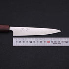 Petty Silver Steel #3 Polished Purple Urushi Handle 135mm-[Musashi]-[Japanese-Kitchen-Knives]
