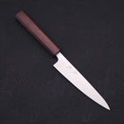 Petty Silver Steel #3 Polished Purple Urushi Handle 135mm-[Musashi]-[Japanese-Kitchen-Knives]